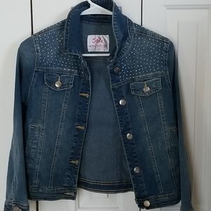 Justice Brand Denim Studded Jacket